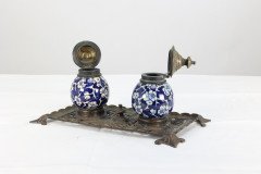 Townshend Art Metal Workers. Birmingham. An Anglo-Japanese Brass Pen/quill Tray - Thumbnail 4