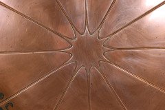 W. A. S. Benson Stamped Mark. A Very Large Arts & Crafts Copper Lily Pad Tray - Thumbnail 5