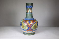 Gouda Holland, art Nouveau earthenware Rhodian vase - Thumbnail 2