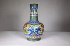 Gouda Holland, art Nouveau earthenware Rhodian vase - Thumbnail 3