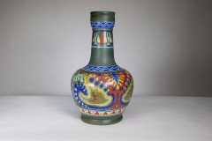 Gouda Holland, art Nouveau earthenware Rhodian vase - Thumbnail 4