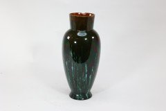 Dr. C Dresser for Linthorpe. A Large Vase with Raining Green & Subtle Blue Glaze - Thumbnail 2