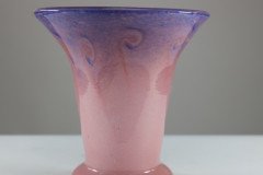 Vasart. An Iridescent Pink & Blue Swirl Glass Vase - Thumbnail 9