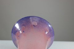Vasart. An Iridescent Pink & Blue Swirl Glass Vase - Thumbnail 11