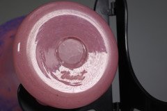 Vasart. An Iridescent Pink & Blue Swirl Glass Vase - Thumbnail 13