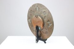 Arts & Crafts Copper Wall Plate with Floral Decoration c.1900 - Thumbnail 8