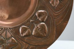 Arts & Crafts Copper Wall Plate with Floral Decoration c.1900 - Thumbnail 5