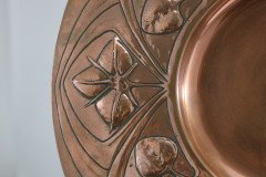 Arts & Crafts Copper Wall Plate with Floral Decoration c.1900 - Thumbnail 6