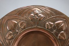 Arts & Crafts Copper Wall Plate with Floral Decoration c.1900 - Thumbnail 7