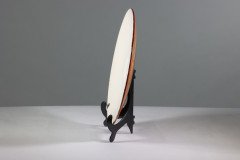 An Art Deco hand painted plate depicting Lois the Witch holding a black cat - Thumbnail 3