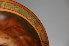 An Art Deco hand painted plate depicting Lois the Witch holding a black cat - Thumbnail 15