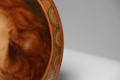 An Art Deco hand painted plate depicting Lois the Witch holding a black cat - Thumbnail 17