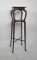 Liberty & Co., attributed. A Tall Arts & Crafts Walnut Torchère with an Art Nouveau Style - Thumbnail 2