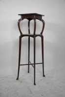 Liberty & Co., attributed. A Tall Arts & Crafts Walnut Torchère with an Art Nouveau Style - Thumbnail 4