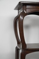Liberty & Co., attributed. A Tall Arts & Crafts Walnut Torchère with an Art Nouveau Style - Thumbnail 7
