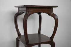 Liberty & Co., attributed. A Tall Arts & Crafts Walnut Torchère with an Art Nouveau Style - Thumbnail 9