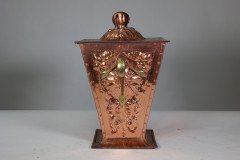 An Arts & Crafts Copper Conical Coal Bucket & Lid - Thumbnail 5