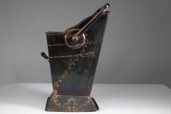 Robert Hilton. Arts & Crafts Copper Coal Bucket with a Single Flower in Seed - Thumbnail 8