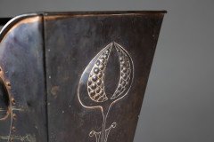 Robert Hilton. Arts & Crafts Copper Coal Bucket with a Single Flower in Seed - Thumbnail 11