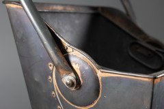 Robert Hilton. Arts & Crafts Copper Coal Bucket with a Single Flower in Seed - Thumbnail 10