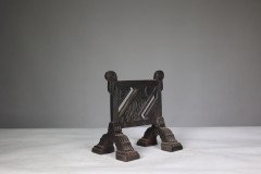 Henry Jeckyll Attributed, Robbins & Co., a Pair of Anglo-Japanese Cast Iron Fire Dogs - Thumbnail 6