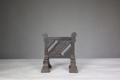 Henry Jeckyll Attributed, Robbins & Co., a Pair of Anglo-Japanese Cast Iron Fire Dogs - Thumbnail 7