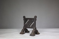 Henry Jeckyll Attributed, Robbins & Co., a Pair of Anglo-Japanese Cast Iron Fire Dogs - Thumbnail 8