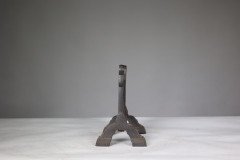 Henry Jeckyll Attributed, Robbins & Co., a Pair of Anglo-Japanese Cast Iron Fire Dogs - Thumbnail 9
