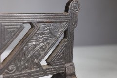 Henry Jeckyll Attributed, Robbins & Co., a Pair of Anglo-Japanese Cast Iron Fire Dogs - Thumbnail 12