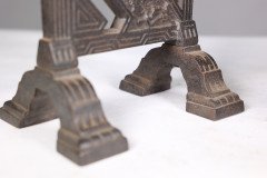 Henry Jeckyll Attributed, Robbins & Co., a Pair of Anglo-Japanese Cast Iron Fire Dogs - Thumbnail 14