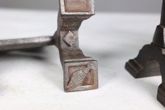 Henry Jeckyll Attributed, Robbins & Co., a Pair of Anglo-Japanese Cast Iron Fire Dogs - Thumbnail 15