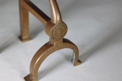 Dr. C. Dresser for Benham & Froud (stamped Mark). A Pair of Aesthetic Movement Brass Fire Dogs - Thumbnail 10