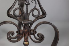 C. R. Ashbee for the Guild of Handicraft Attributed, an Early Pair of Hand Wrought Iron & Copper Fire Dogs - Thumbnail 12
