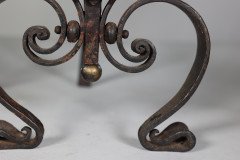C. R. Ashbee for the Guild of Handicraft Attributed, Early Pair of Hand Wrought Iron & Copper Fire Dogs - Thumbnail 16