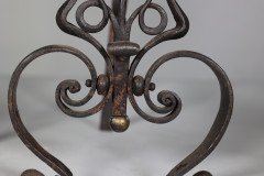 C. R. Ashbee for the Guild of Handicraft Attributed, Early Pair of Hand Wrought Iron & Copper Fire Dogs - Thumbnail 14