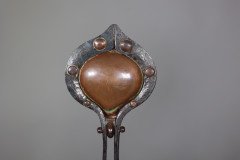 C. R. Ashbee for the Guild of Handicraft Attributed, an Early Pair of Hand Wrought Iron & Copper Fire Dogs - Thumbnail 11