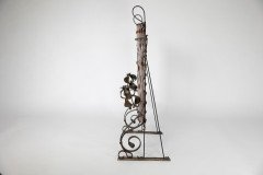 Liberty & Co., an Arts & Crafts Wrought Iron & Copper Pierced Floral Firescreen - Thumbnail 3