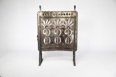 Liberty & Co., Arts & Crafts Wrought Iron & Copper Pierced Floral Firescreen - Thumbnail 6