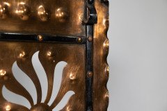 Liberty & Co., Arts & Crafts Wrought Iron & Copper Pierced Floral Firescreen - Thumbnail 12