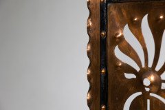Liberty & Co., Arts & Crafts Wrought Iron & Copper Pierced Floral Firescreen - Thumbnail 9