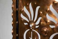 Liberty & Co., Arts & Crafts Wrought Iron & Copper Pierced Floral Firescreen - Thumbnail 10