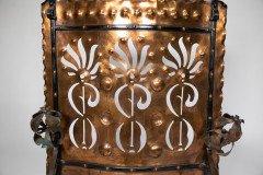 Liberty & Co., an Arts & Crafts Wrought Iron & Copper Pierced Floral Firescreen - Thumbnail 18