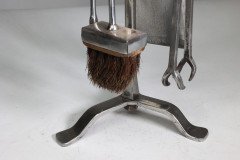 Thornton & Downer Attributed, a Set of Four Arts & Crafts Cotswold School Hand Made Steel Fire Tools - Thumbnail 16