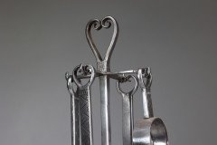 Thornton & Downer Attributed, a Set of Four Arts & Crafts Cotswold School Hand Made Steel Fire Tools - Thumbnail 10