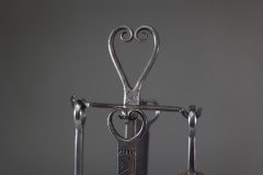 Thornton & Downer ( attributed. ). A Set of Four Arts & Crafts Cotswold School Hand Made Steel Fire Tools - Thumbnail 11