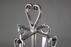 Thornton & Downer Attributed, a Set of Four Arts & Crafts Cotswold School Hand Made Steel Fire Tools - Thumbnail 9