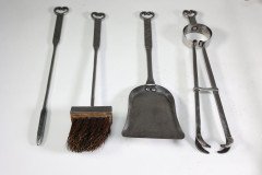 Thornton & Downer Attributed, a Set of Four Arts & Crafts Cotswold School Hand Made Steel Fire Tools - Thumbnail 20