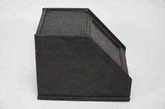 In the style of Daniel Cottier, Aesthetic Movement Dark Oak Coal Box - Thumbnail 8