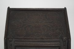 In the style of Daniel Cottier, Aesthetic Movement Dark Oak Coal Box - Thumbnail 10