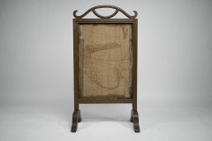 An Anglo-Japanese Oak Firescreen with a Torii Gate Detail & Japanese River Scene - Thumbnail 17